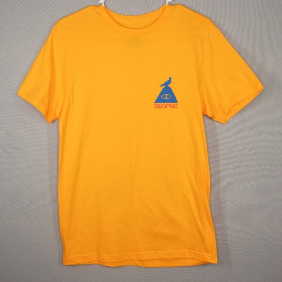 Staple Pigeon 'Protect Ur Neck' Mens Gold T Shirt Size Small - Picture 1 of 4